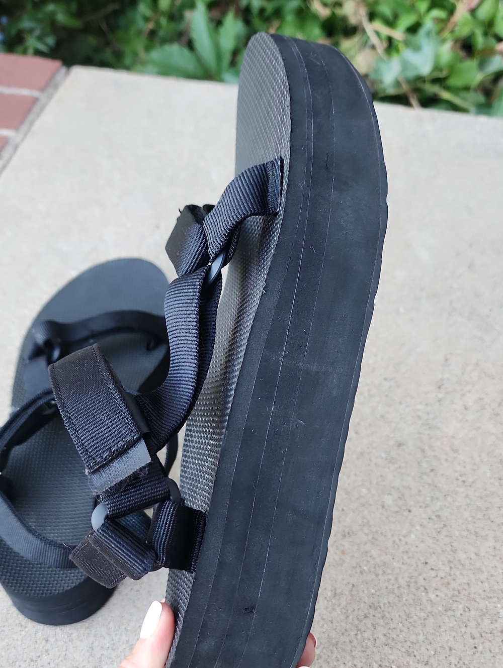 Teva Black Platform Strappy Sandals - Picture 13 of 16